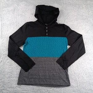 Urban Pipeline Hoodie Mens Extra Large Striped 1/4 Button Muff Pocket - Picture 1 of 6