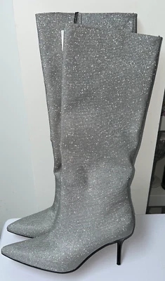 Zara Plata Rodilla Botas de Tacón Alto UK4 EUR37 US6.5 Ref. 3047 010 - Imagen 1 de 4