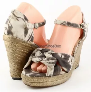 $185 LUXURY REBEL REBECCA Brown Multi Textile Designer Espadrille Wedges 6 EU 36 - Picture 1 of 4
