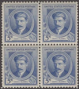 Scott # 882 - US Block Of 4 - Edward A. MacDowell - MNH -1940 - Picture 1 of 1