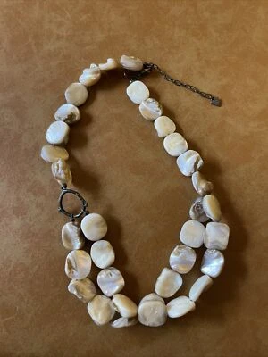 Collar de plata de ley 925 madreperla Silpada retirado 18-20" N1825  Foto 1 de 4