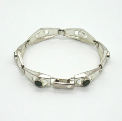 TOP DESIGNER Armband 925 Silber THEODOR KLOTZ TeKa Jade Modernist Space Age 70s - Bild 1 von 4
