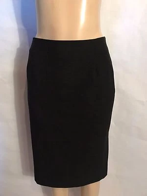 FALDA LÁPIZ RECTA GRIS CARBÓN OSCURO GARFIELD & MARKS CON DIVISIÓN LATERAL TALLA 8 Foto 1 de 3