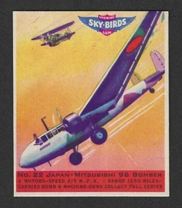 1941 R137 Goudey Gum Card - Sky Birds Fighter War Planes - #22 Japan Mit Bomber - Bild 1 von 1