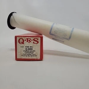 Vintage QRS Piano Music Word Roll  #Q-188 - "Chicago" (That Tottling Town) - Picture 1 of 5