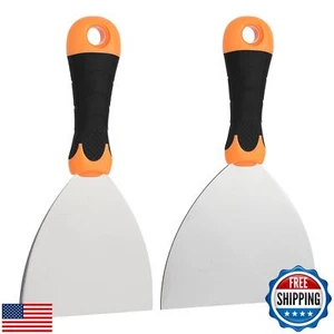 2-Piece Spackle Knife Set:4",and 6" Professional Putty Knives - Paint Scraper - Picture 1 of 5