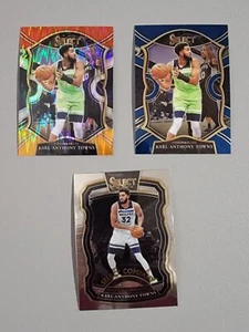 2020-21 Panini Select Karl Anthony Towns #36 Concourse Shimmer Prizm + 2 more - Picture 1 of 12