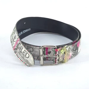 Y2K Vegan Relic Holographic Belt XL Pop Culture Spoiled Hologram Clubwear Unique - Picture 1 of 12