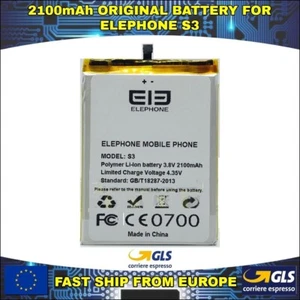 BATTERIA BATTERY ELEPHONE S3 AKKU 2100mAh GARANZIA ITA - Bild 1 von 1
