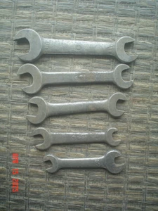 5 VINTAGE UNBRANDED OPEN END WRENCHES - GREAT SHAPE - Bild 1 von 2