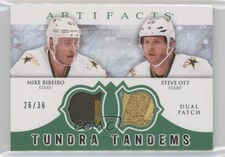 2012 Upper Deck Artifacts Emerald /36 Mike Ribeiro Steve Ott #TT-RO Dual Patch