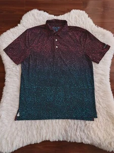 Chubbies "The Weekend Has Arrived" Herren klein blau Golf Stretch Polo geometrisch  - Bild 1 von 7