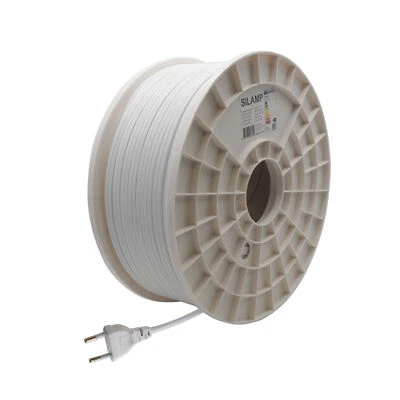 BOBINA 50M STRISCIA LED 220V 10W/M IP65 LUCE NEON LED TAGLIO OGNI 10CM S45 - Immagine 1 di 4