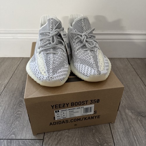 Nuove Adidas Yeezy Boost 350 V2 basse statiche antiriflesso UK9 EF2905 100% autentiche