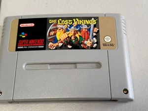 The Lost Vikings Super Nintendo SNES Game Cart Aus Version Cleaned & Tested - Picture 1 of 3