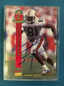 1995 Frank Sanders Authentic Signature Rookie Auto Card #36 Serial #781/3,000 - Picture 1 of 2