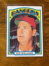 1972 Topps - #510 Ted Williams "The Splendid Splinter" HOF Texas Rangers Ex - MT