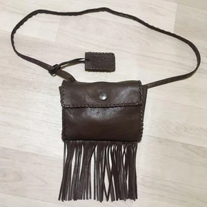 Ralph Lauren Collection Western Schultertasche Fransen Concho dunkelbraun Leder - Bild 1 von 13