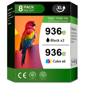 Black Color Ink Cartridges Lot for HP 936e for OfficeJet Pro 9110 9120 9130 9700 - Picture 1 of 18