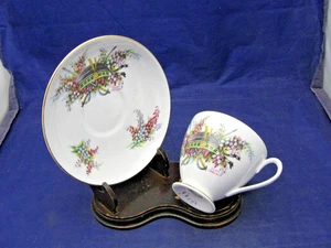 Queen Anne Teetasse & Untertasse # 5751 signiert "Clan Cordan" - Bone China - England - Bild 1 von 12