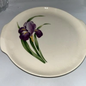 Universal Ovenproof Union Made Ballerina Iris~HANDLED CAKE SERVING PLATE - Picture 1 of 6