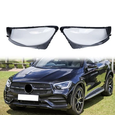 Cubierta de lente de faros delanteros L+R para Mercedes Benz Clase GLC W253 GLC300 2016-19 Foto 1 de 4