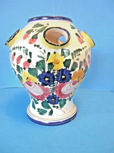 Jarrón vintage pintado a mano de cerámica artística mayólica Vanro #M.197 hecho en Italia firmado - Imagen 1 de 8