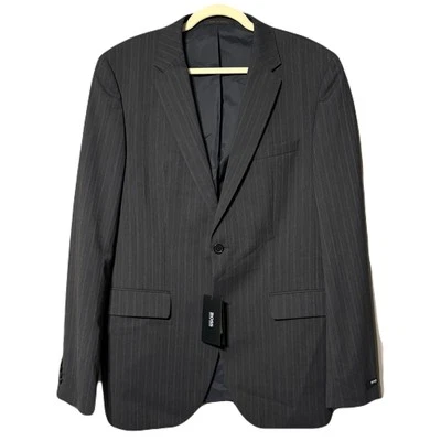 New Hugo Boss Blazer 40L Black Two Button Wool Suit Jacket Sport Mens NWT - Image 1 of 4