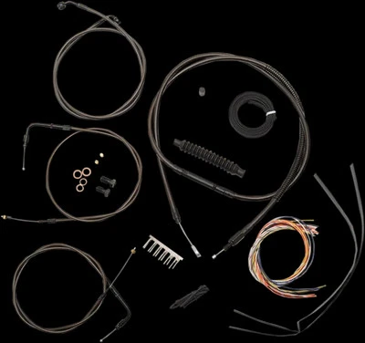 Kit de controles de manillar medianoche LA 15-17 pulgadas Harley Softail personalizado 07-10 Foto 1 de 3