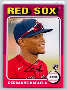 Ceddanne Rafaela Rookie - 2024 Topps Heritage #420- Boston Red Sox Baseball Card - Picture 1 of 2