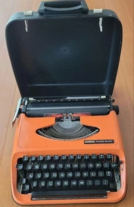 Brother Young Elite Orange Typewriter Vintage Retro Manual Works Japan Antique - Picture 1 of 7