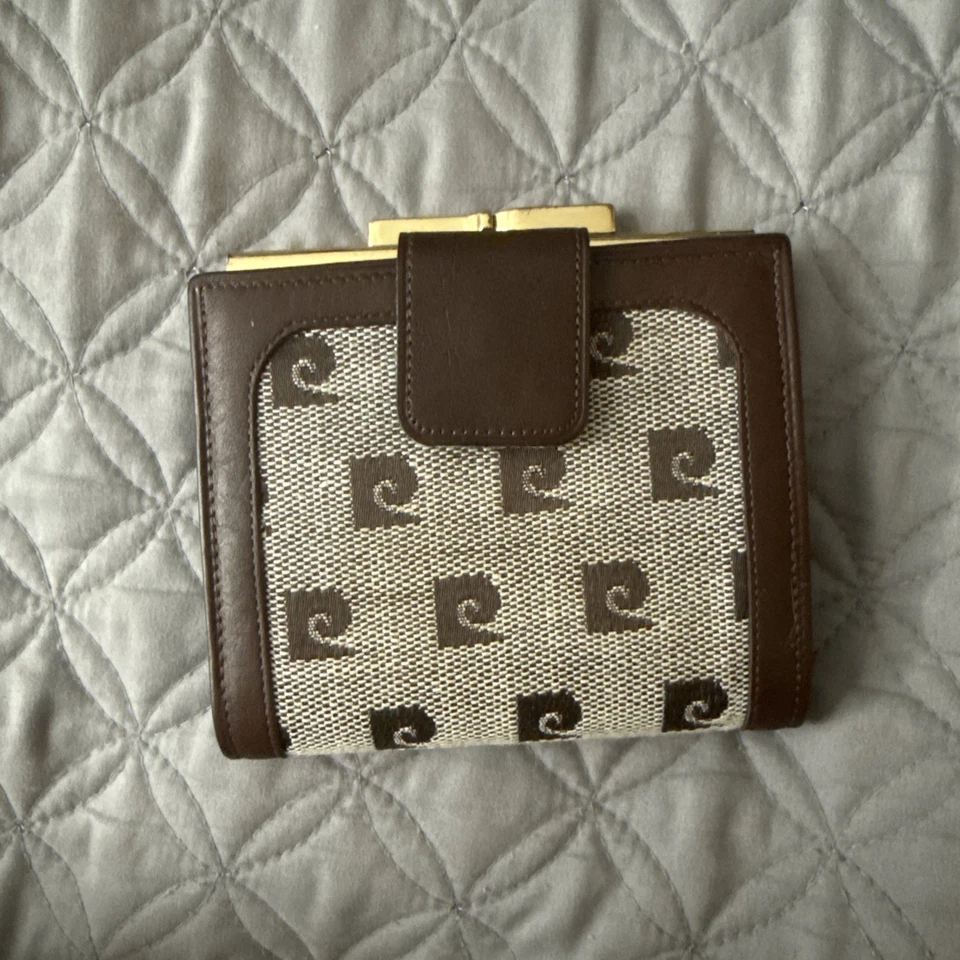 Vintage Pierre Cardin Brown Monogram Ladies Wallet - RARE Never Used - Image 1 of 4