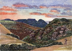 Lye Rock From Rocky Valley 1877 - Small Watercolour Painting - 19th Century - Picture 1 of 4