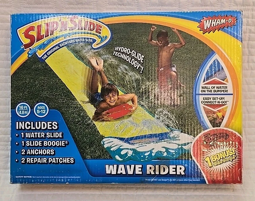 Whamo SLIP'N'SLIDE WAVE RIDER Divertido Tobogán Acuático 16 ft Bonus Slide Boogie Foto 1 de 4