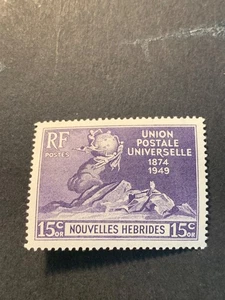 Sellos, nuevas Hébridas francesas, 11, Scott#80, MNH, ver foto y estado. - Imagen 1 de 2