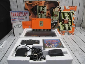 NEC Turbo Grafx 16 Konsole mit Box, Schaumstoff, Kabel, Einsätze Courage Matching Serial - Bild 1 von 20