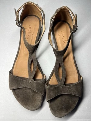 Sandalias Coclico para mujer de gamuza con correa en T zapatos talla 39,5/US 8,5 Foto 1 de 4