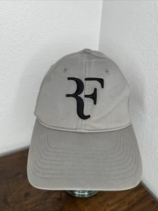 RARE Uniqlo Roger Federer Cap Hat Tennis Dri Fit Gray Embroidered Black Logo - Picture 1 of 11