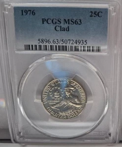 1976  Washington Quarter PCGS MS63 Clad 25c 5896.63/50724935 - Picture 1 of 2