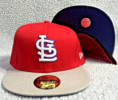 St Louis Cardinals Fitted Hat Cap 7 3/4 Red Grey New Era 59Fifty Baseball club - Image 1 of 4