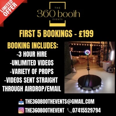 360 Photo booth Video booth 80cm For HIRE ONLY London Nationwide - Image 1 of 2