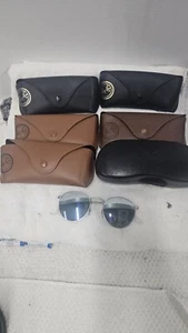 Ray-Ban empty eyeglasses sunglasses soft cases , lot of 6 And Pair Of Raybans - Picture 1 of 5