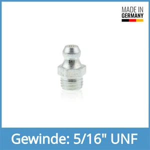DIN 71412 A (H1) 5/16" UNF Stahl verzinkt Kegelschmiernippel Schmiernippel - Picture 1 of 1
