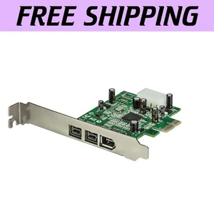 Dual 800 Mbps FireWire PCIe Card Adapter - 3 Ports for Enhanced Connectivity - Photo 1/10