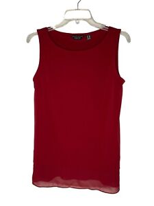 Every Day by Susan Graver Liquid Knit Tunic A387829 Red Petite Size Small NEW
