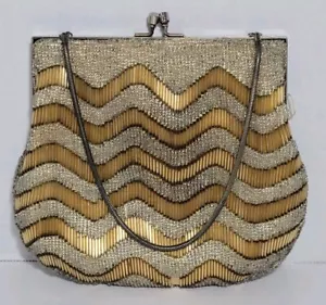 Vintage Walborg Hand Perlen Handtasche Abendtasche Clutch Cocktail - Bild 1 von 14