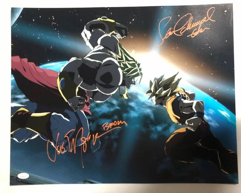 Sean Schemmel Vic Mignogna Signed Autographed 16x20 Photo Dragon Ball Z JSA COA1 Cover