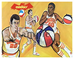 ABA 1970 Pittsburgh Condors ART Print Color 8 X 10 Photo Picture - Picture 1 of 1