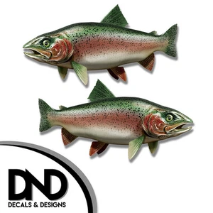 Trout - Fish Decal Fishing Tackle Box Bumper Sticker "3in SET" F-0990 D& - Picture 1 of 1