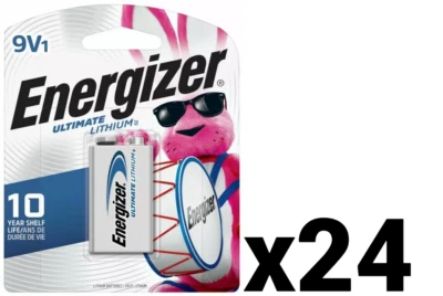 24 ENERGIZER ULTIMATE LITHIUM 9V L522 L522BP RETAIL PACK NEW EXP 12-2034 - Image 1 of 2